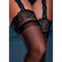 Collant donna effetto autoreggente con reggicalze in pizzo nero sexy calze hot