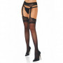 Collant donna effetto autoreggente con reggicalze in pizzo nero sexy calze hot