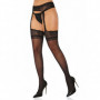 Collant donna effetto autoreggente con reggicalze in pizzo nero sexy calze hot