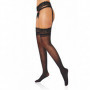 Collant donna effetto autoreggente con reggicalze in pizzo nero sexy calze hot