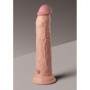 Fallo MAXI dual density dildo con ventosa anale vaginale in silicone realistico