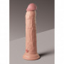 Fallo MAXI dual density dildo con ventosa anale vaginale in silicone realistico