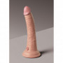 Fallo con ventosa in silicone realistico dual density dildo vaginale anale pene