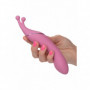 Vibratore vaginale in silicone doppio stimolatore vibrante clitoride dildo anale