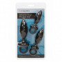 Plug anale in silicone kit dilatatore butt in silicone mini maxi set dildo black