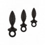 Plug anale in silicone kit dilatatore butt in silicone mini maxi set dildo black