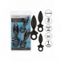 Plug anale in silicone kit dilatatore butt in silicone mini maxi set dildo black