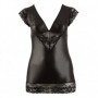 Mini abito sexy con pizzo nero vestitino donna hot tubino erotico aderente corto