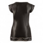 Mini abito sexy con pizzo nero vestitino donna hot tubino erotico aderente corto