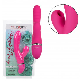 Vibratore doppio in silicone morbido doppio dildo vaginale succhia clitoride sex