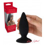 Plug butt anale in silicone morbido dilatatore nero con ventosa dildo liscio sex