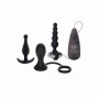 Kit dilatatore anale in silicone morbido set butt plug mini dildo fallo vibrante