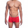 Boxer intimo uomo sexy mutanda maschile in pizzo rosso trasparente a vita bassa