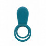 Anello fallico doppio vibrante in silicone con piccolo vibratore vaginale anale