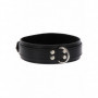 Collare in pelle bondage accessorio nero fetish costrittivo per giochi sadomaso