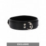 Collare in pelle bondage accessorio nero fetish costrittivo per giochi sadomaso