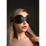 Maschera occhi bdsm in pelle nera sexy mascherina sadomaso accessorio bondage