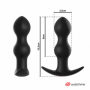 Plug anale vibrante in silicone morbido dilatatore mini vibratore dildo a sfere