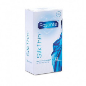 Preservativi pasante Silk thin profilattici uomo 12 PZ