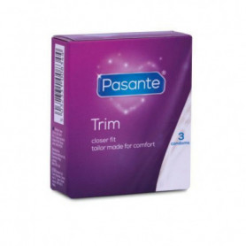 Preservativi Pasante trim 3 pz profilattici lubrificati in lattice