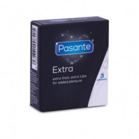 Preservativi extra resistenti 3 pz profilattici in lattice lubrificati