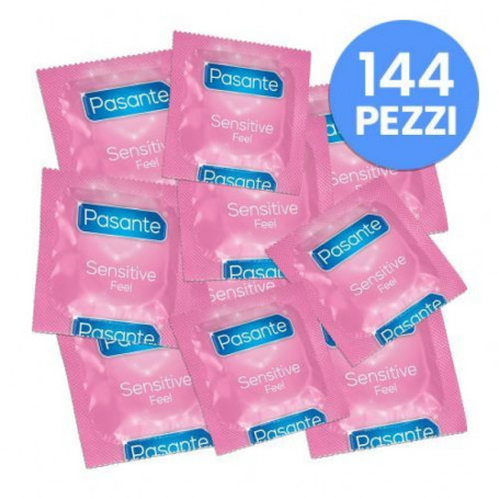 Preservativi uomo profilattici maschili pasante feel sensitive 144 pz