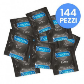Preservativi pasante extra resistenti profilattici lubrificati 144 pz