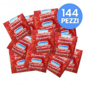 Preservativi Pasante uomo profilattici aromatizzati fragola 144 pz