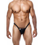 Perizoma intimo uomo sexy mutanda a vita bassa G string tanga nero micro slip