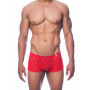 Boxer intimo uomo sexy mutanda maschile in pizzo rosso trasparente a vita bassa