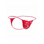 Perizoma intimo uomo in pizzo rosso trasparente sexy tanga G string micro slip