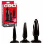 Plug dilatatore anale kit mini maxi dildo morbido fallo liscio set butt black