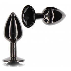 Plug anale in metallo con pietra mini dilatatore black dildo liscio piccolo butt