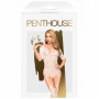 Bodystocking bianco ricamato in pizzo con reggicalze tutina sexy donna in nylon