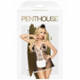 Costume sexy cameriera babydoll nero trasparente mini vestitino abito corto hot