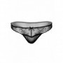 Perizoma in pizzo e rete trasparente lingerie sexy slip intimo donna tanga nero