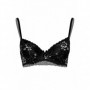 Reggiseno nero in pizzo con ricamo floreale intimo hot donna lingerie sexy bra