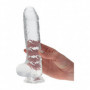 Fallo con ventosa dildo morbido realistico vaginale anale pene finto in jelly 8"