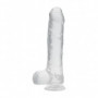 Pene finto grosso dildo realistico vaginale anale fallo jelly con ventosa 9,5"XL