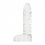 Pene finto piccolo vaginale anale dildo realistico mini fallo con testicoli 4,5"