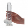 Dildo vaginale anale con ventosa pene finto morbido fallo jelly realistico 7,5"