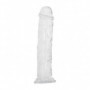 Fallo realistico con ventosa pene finto vaginale anale dildo morbido trasparente