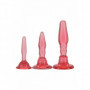 Plug anale kit butt mini maxi con ventosa set dilatatore dildo liscio morbido