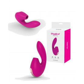 Vibratore in silicone doppio dildo liscio vibrante vaginale succhia clitoride
