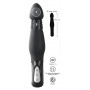 Vibratore anale dildo liscio vibrante in silicone realistico fallo morbido black