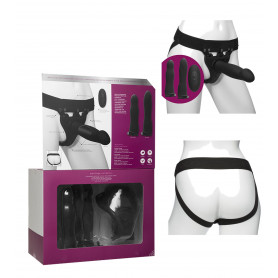 Vibratore indossabile kit dildo vibrante in silicone relistico vaginale anale
