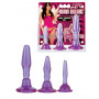 Dilatatore anale kit plug butt mini maxi con ventosa set dildo liscio morbido