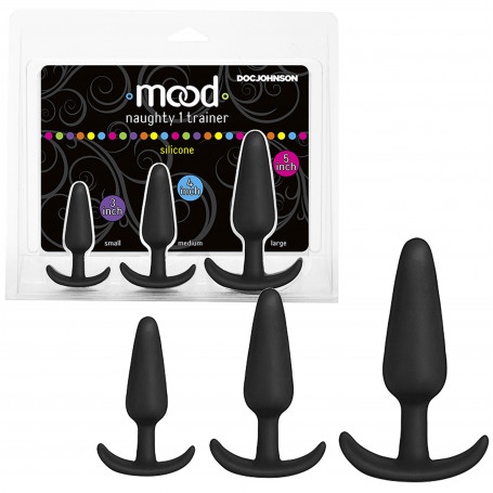 Kit plug anale in silicone set dilatatore butt mini maxi dildo liscio morbido