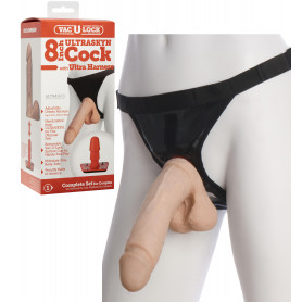 Fallo realistico indossabile pene finto vaginale anale dildo con imbracatura sex