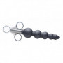 Siringa a sfere per lubrificante in silicone morbido plug stimolante anale black